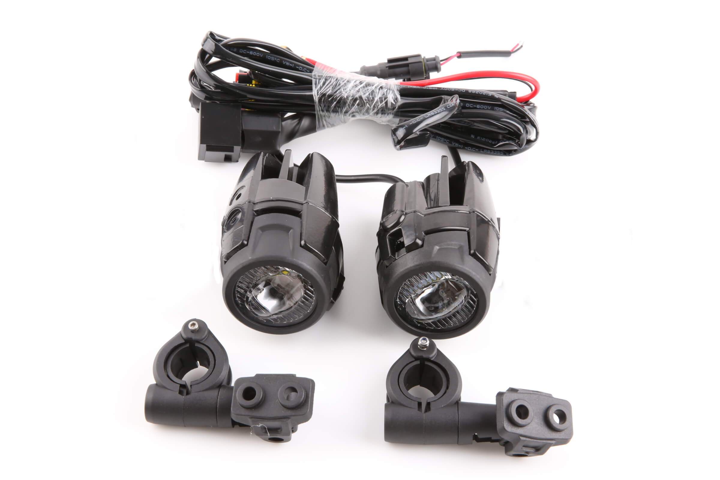 Puig Beam 1.0 Auxiliary Lights (to fit 20.5/25 mm Engine Bars) | Black | BMW F 850 GS 2018>Current-Lights-Pyramid Motorcycle Accessories