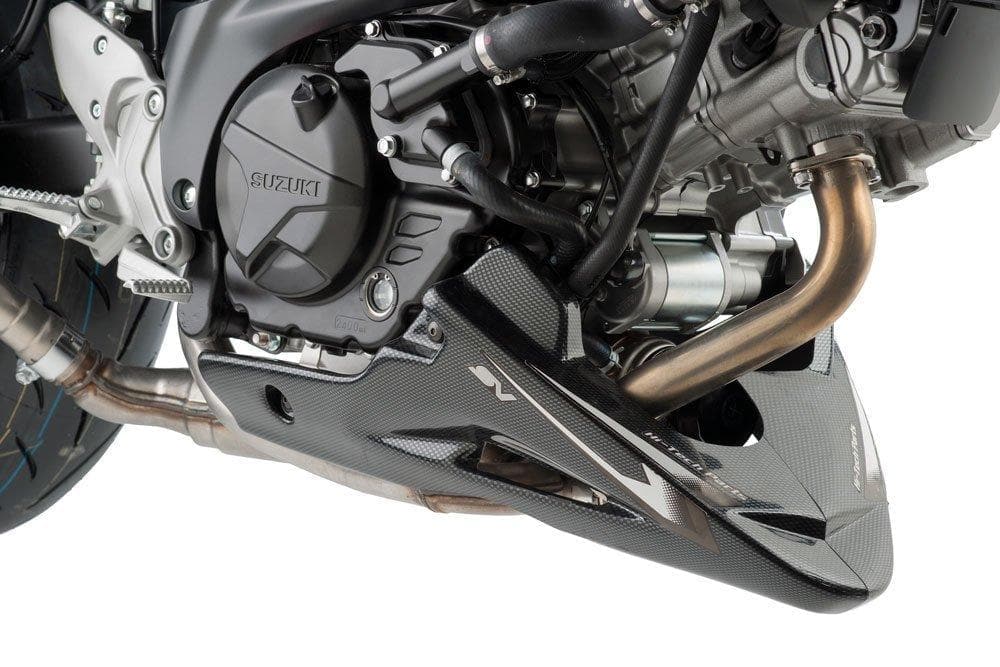 Puig Belly Pan | Carbon Look | Suzuki SV650S 2007>2015-Belly Pans-Pyramid Motorcycle Accessories