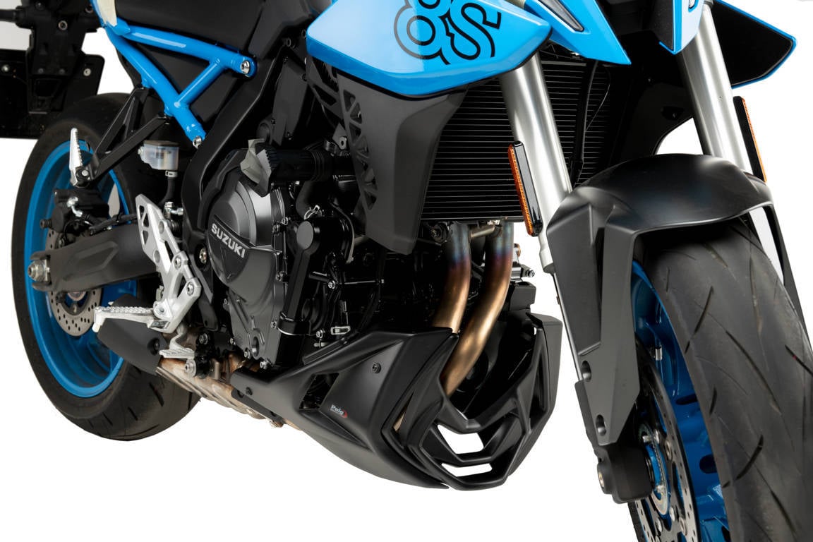 Puig Belly Pan | Matte Black | Suzuki GSX-8S 2023>Current-M21698J-Belly Pans-Pyramid Motorcycle Accessories