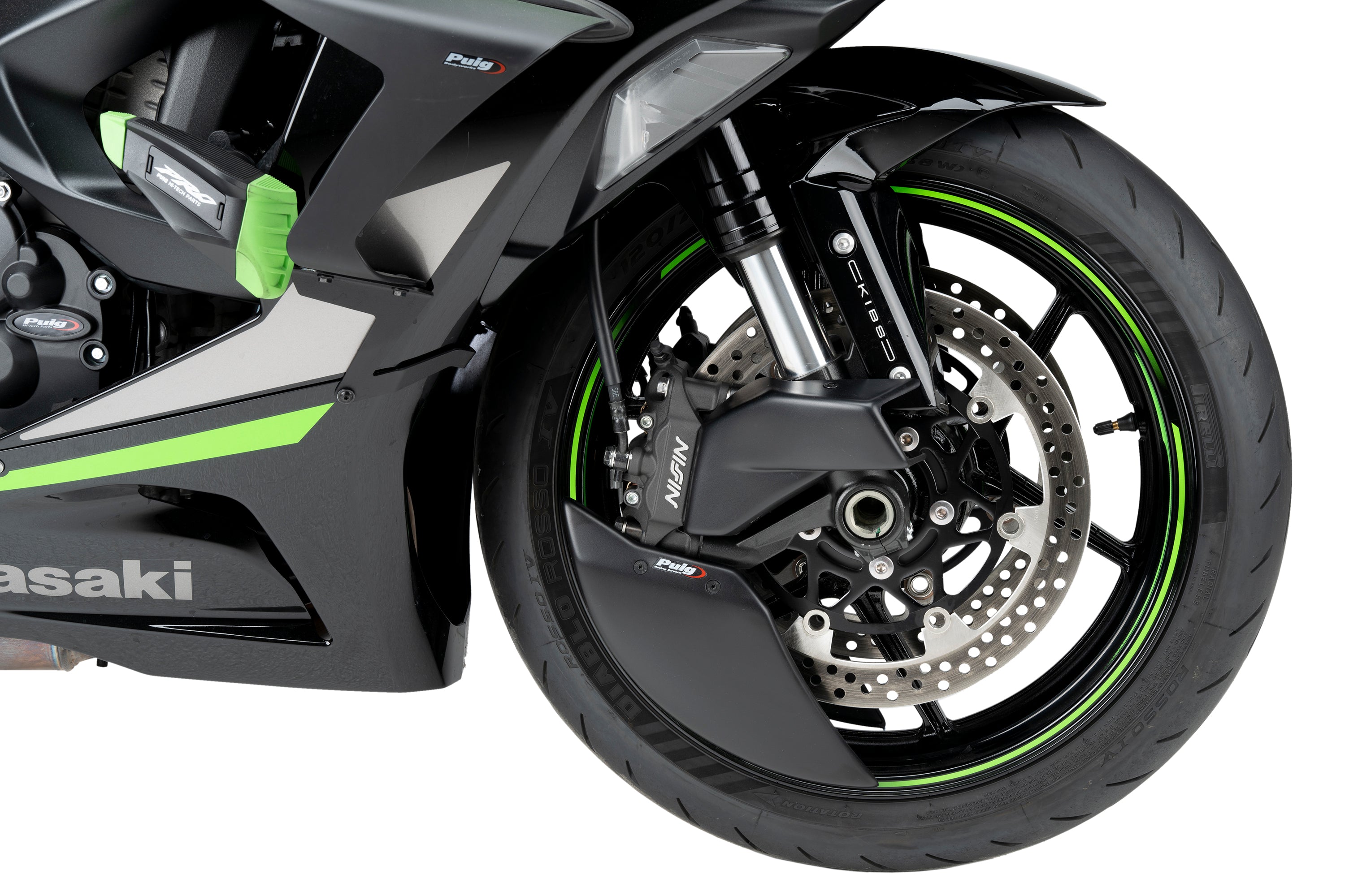 Puig Brake Ducts | Matte Black | Kawasaki ZX-6R Ninja 2024>Current-Brake Ducts-Pyramid Motorcycle Accessories