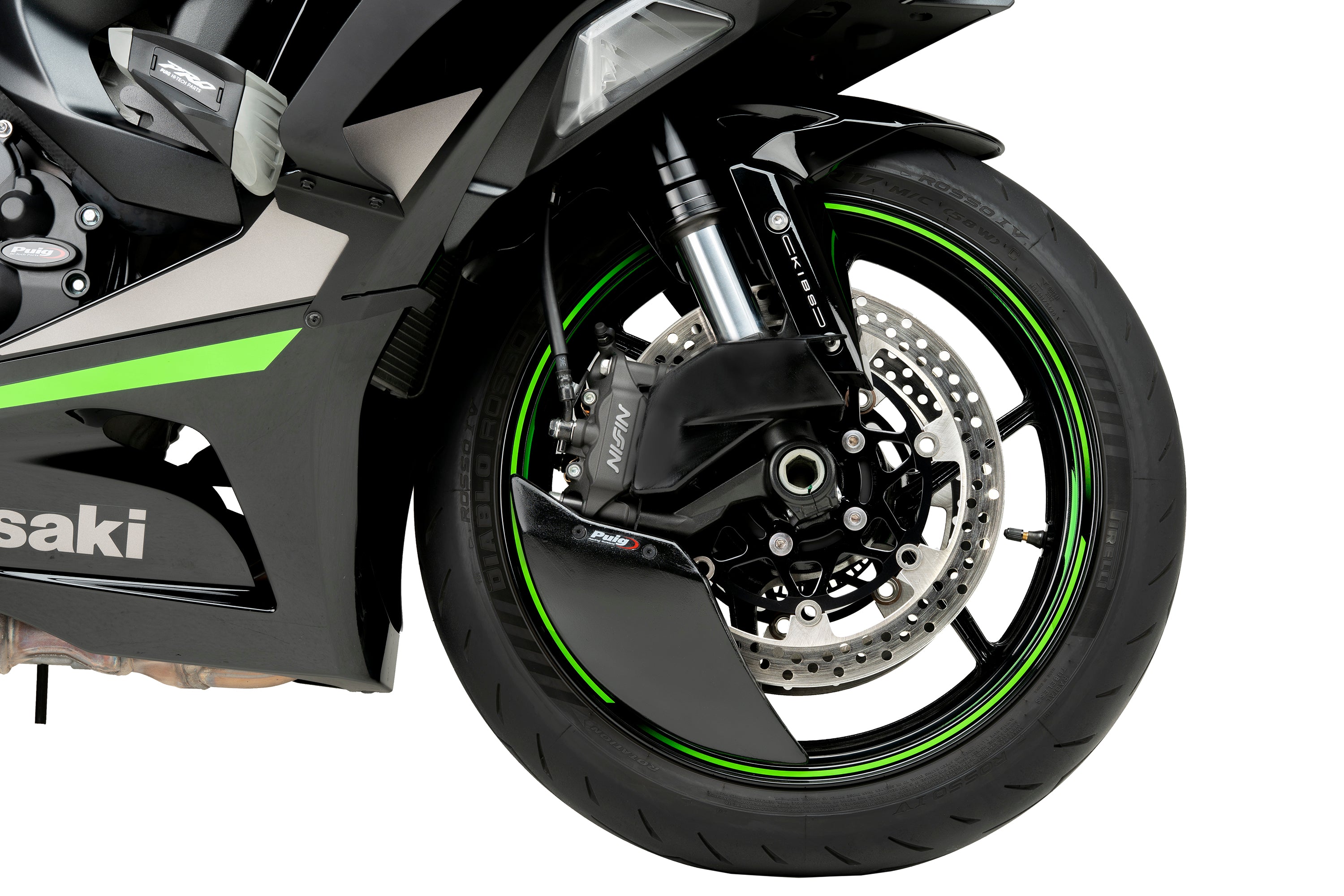 Puig Brake Ducts | Matte Black | Kawasaki ZX-6R Ninja 2024>Current-Brake Ducts-Pyramid Motorcycle Accessories