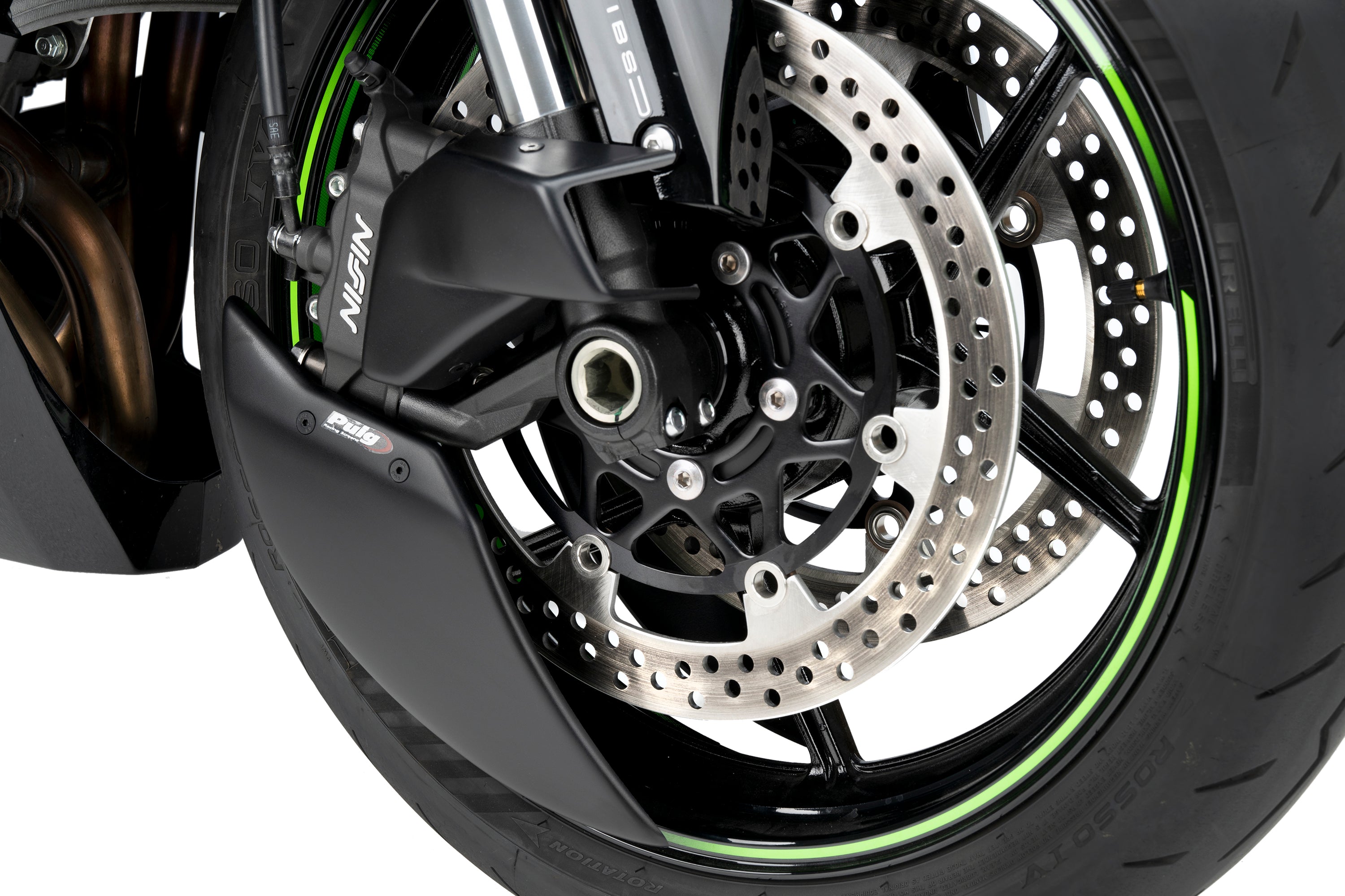 Puig Brake Ducts | Matte Black | Kawasaki ZX-6R Ninja 2024>Current-Brake Ducts-Pyramid Motorcycle Accessories