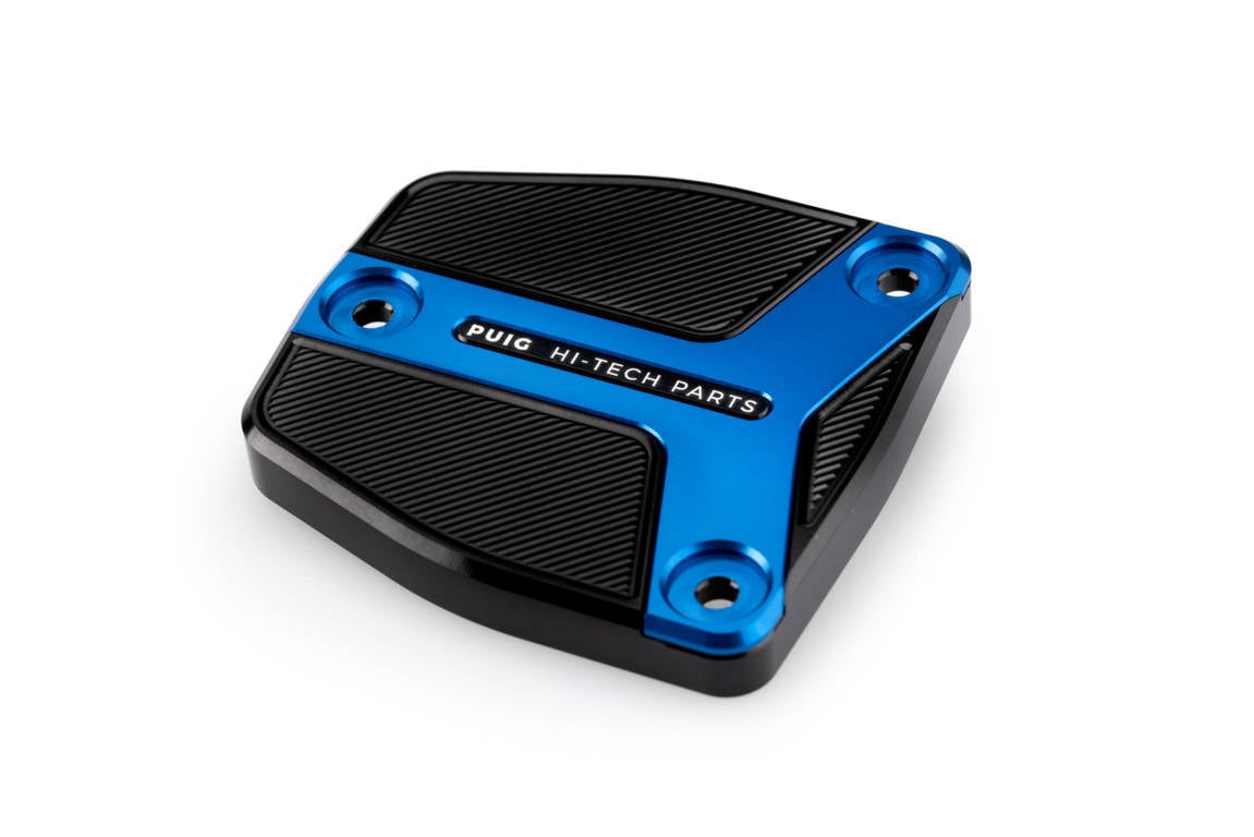 Puig Brake Fluid Reservoir Cover | Blue | Harley Davidson Sportster S (RH1250S) 2021>2023-M21386A-Reservoir Covers-Pyramid Motorcycle Accessories