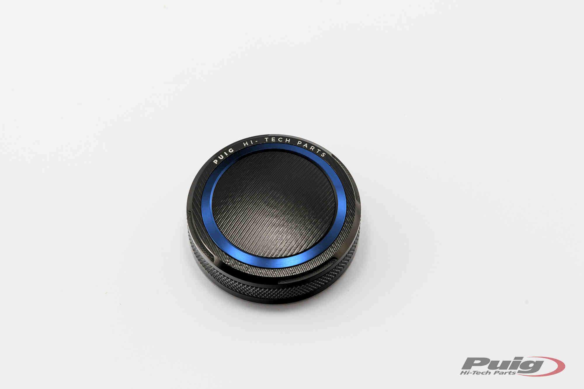 Puig Brake Fluid Reservoir Cover | Blue | Suzuki SV650X 2018>Current-M9264A-Reservoir Covers-Pyramid Motorcycle Accessories