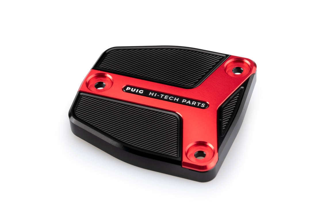 Puig Brake Fluid Reservoir Cover | Red | Harley Davidson Sportster S (RH1250S) 2021>2023-M21386R-Reservoir Covers-Pyramid Motorcycle Accessories