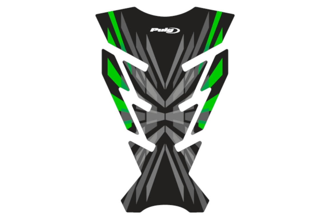 Puig Challenge Tank Protector | Green-M21752V-Tank Protection-Pyramid Motorcycle Accessories
