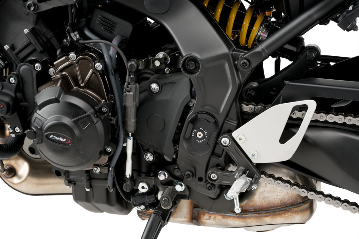 Puig Chassis Covers | Black | Yamaha MT-09 SP 2021>2023-M21089N-Frame End Caps-Pyramid Motorcycle Accessories