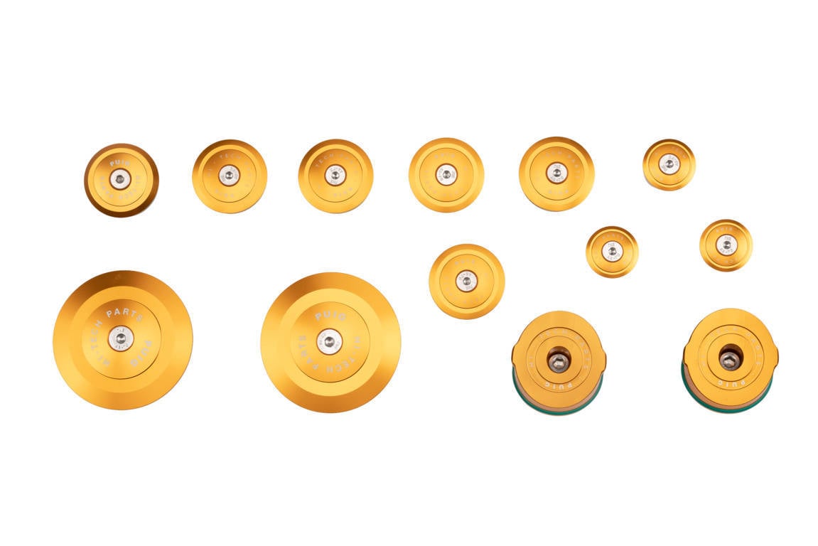 Puig Chassis Covers | Gold | BMW R 1250 R 2018>Current-Frame End Caps-Pyramid Motorcycle Accessories