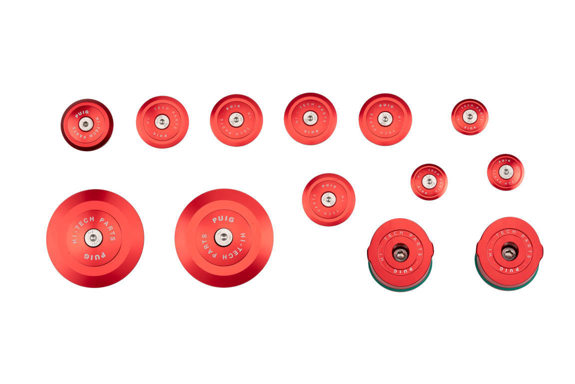 Puig Chassis Covers | Red | BMW R 1250 R 2018>Current-Frame End Caps-Pyramid Motorcycle Accessories