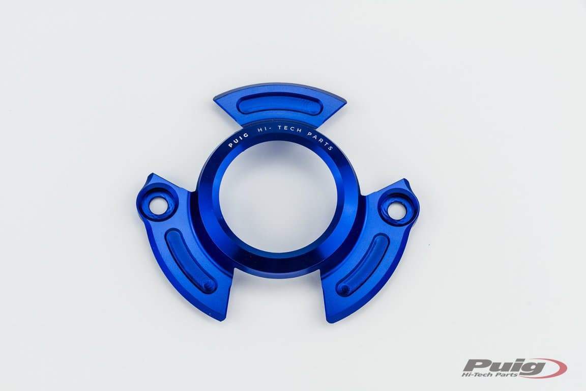 Puig Clutch Case Cover | Blue | Yamaha TMAX 560 2020>2021-M9855A-Engine Covers-Pyramid Plastics