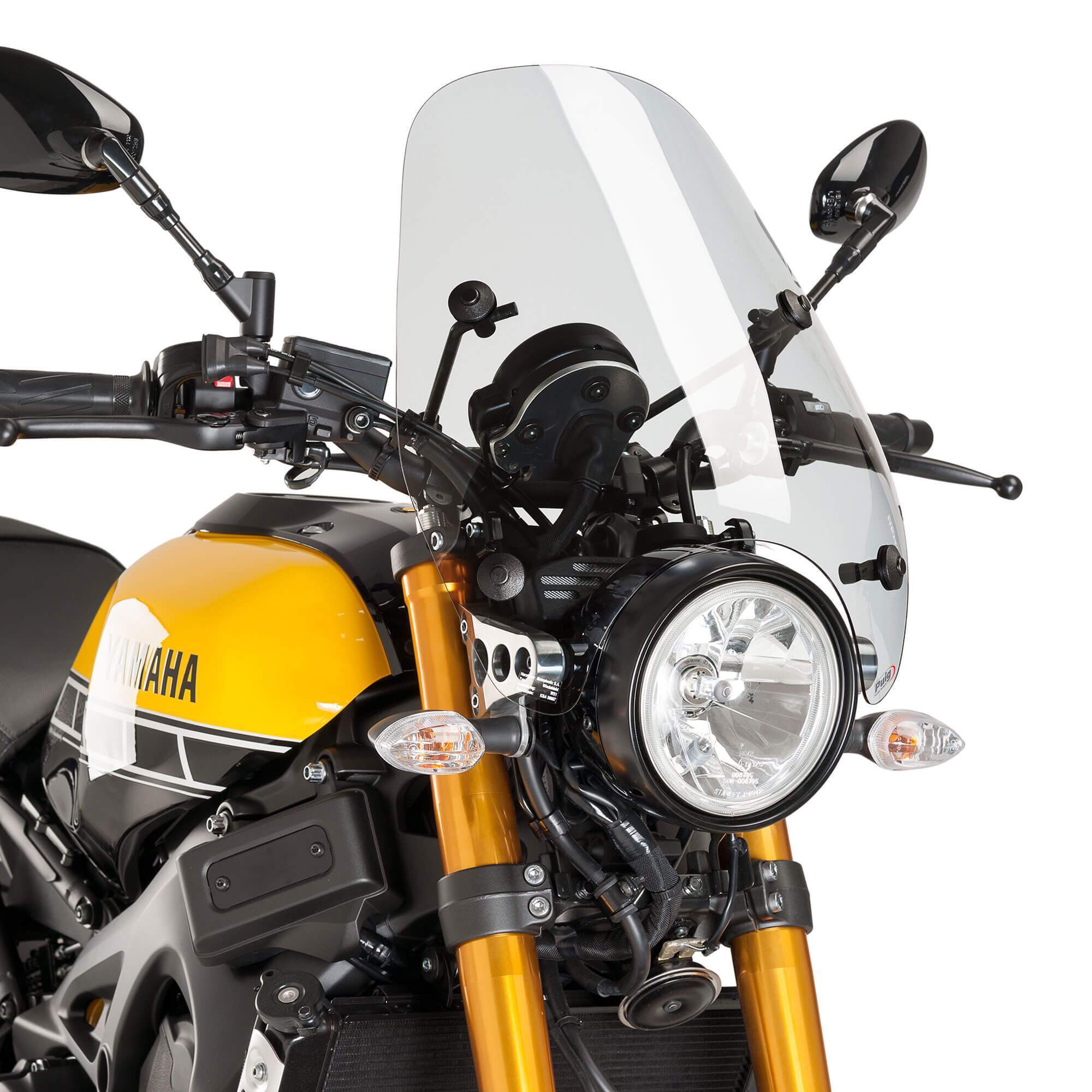 Puig Custom 1 Screen | Clear | Yamaha XSR 900 2016>2019-M0840W-Screens-Pyramid Motorcycle Accessories