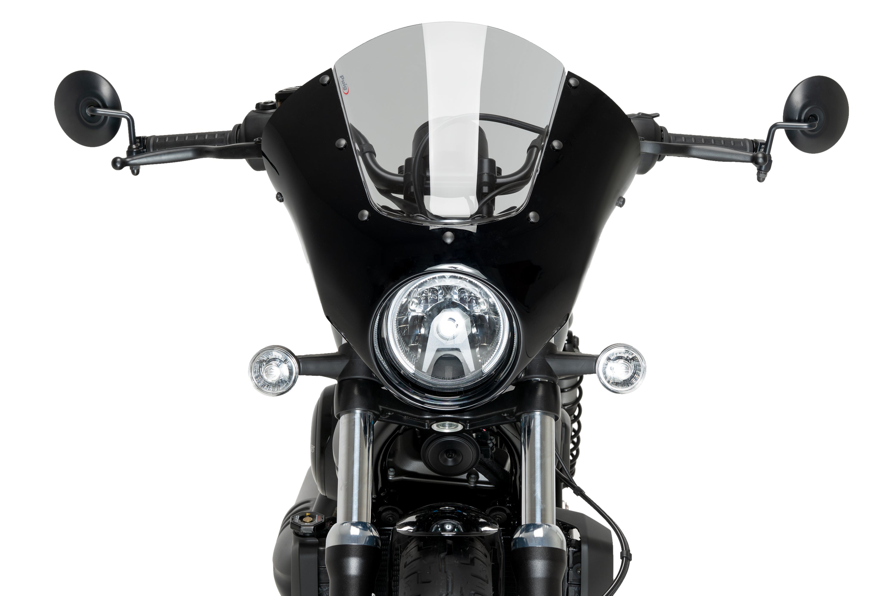 Puig Dark Night Semifairing | Gloss Black/Light Smoke | Harley-Davidson Nightster 975 Special 2023>Current -  Shop name