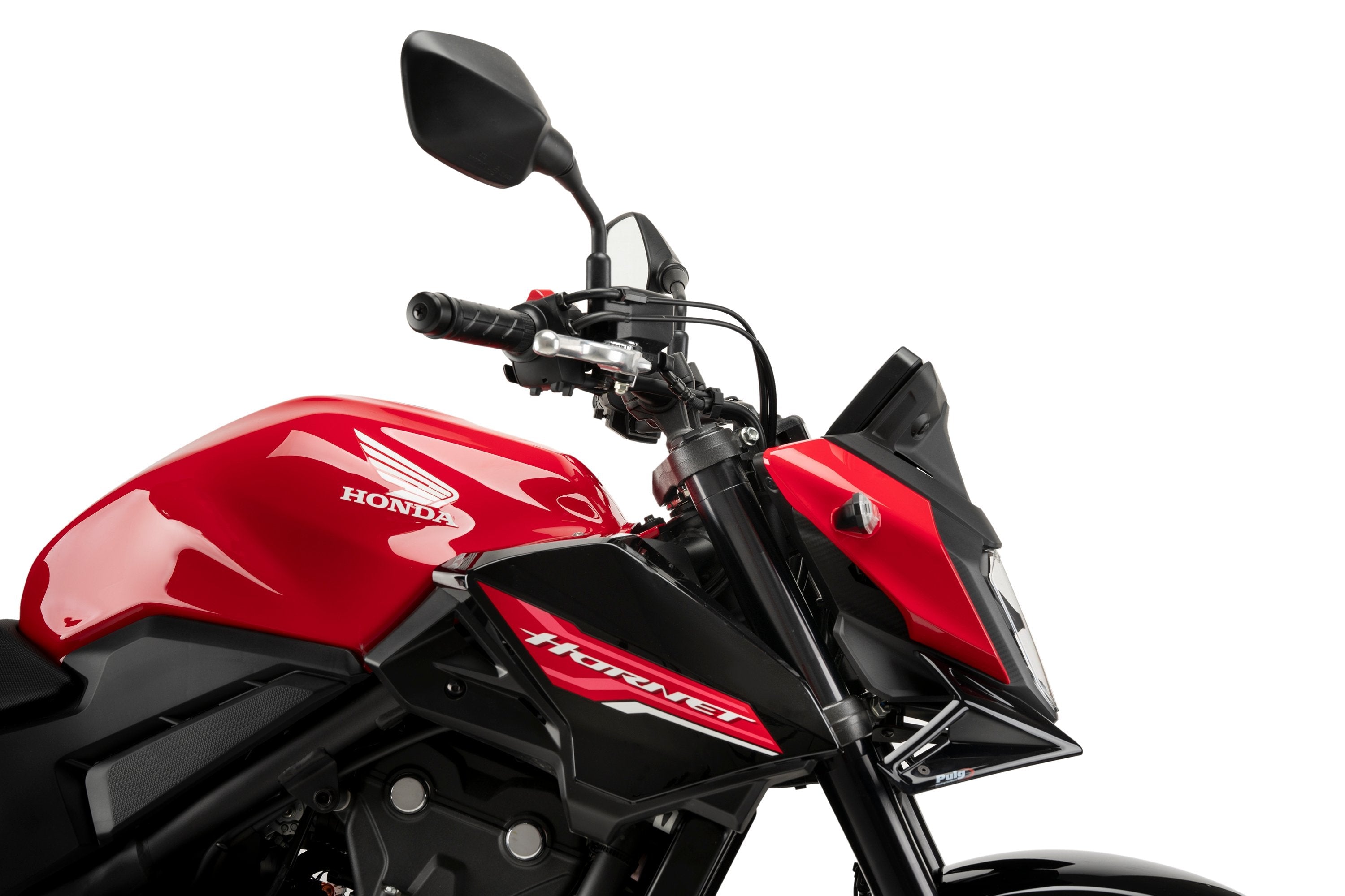 Puig Downforce Spoilers | Gloss Black | Honda CB500 Hornet 2024>Current-Side Spoilers-Pyramid Motorcycle Accessories