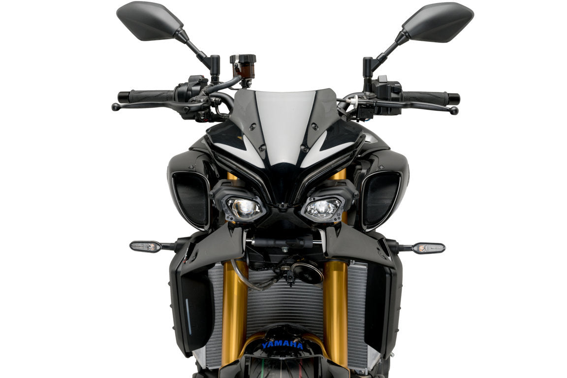 Puig Downforce Spoilers | Gloss Black | Yamaha MT-10 / SP 2022>Current-Side Spoilers-Pyramid Motorcycle Accessories
