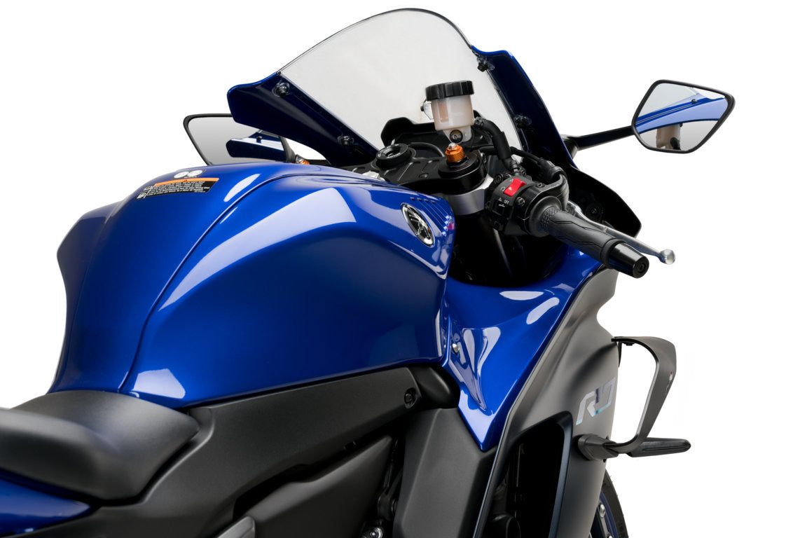 Puig Downforce Spoilers | Matte Black | Yamaha YZF-R7 2022>Current-Side Spoilers-Pyramid Motorcycle Accessories