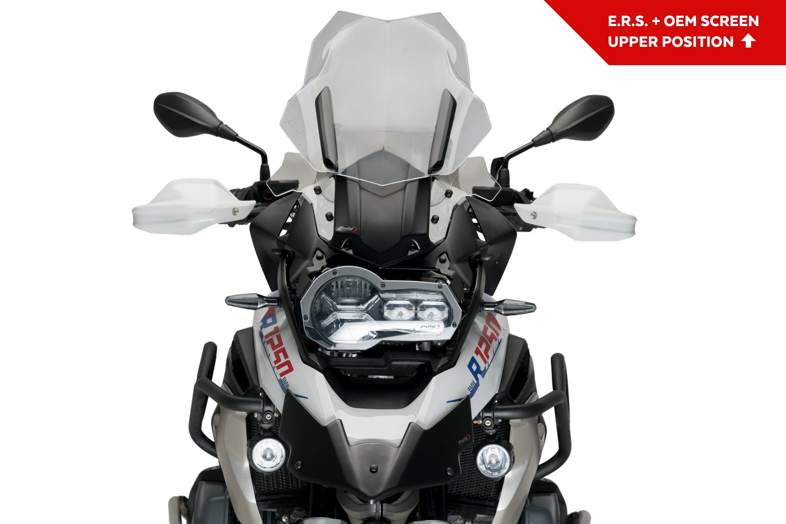 Puig Electronic Screen Mounting System | Black | BMW R 1200 GS Rallye/Exc 2017>2018-Screens-Pyramid Motorcycle Accessories