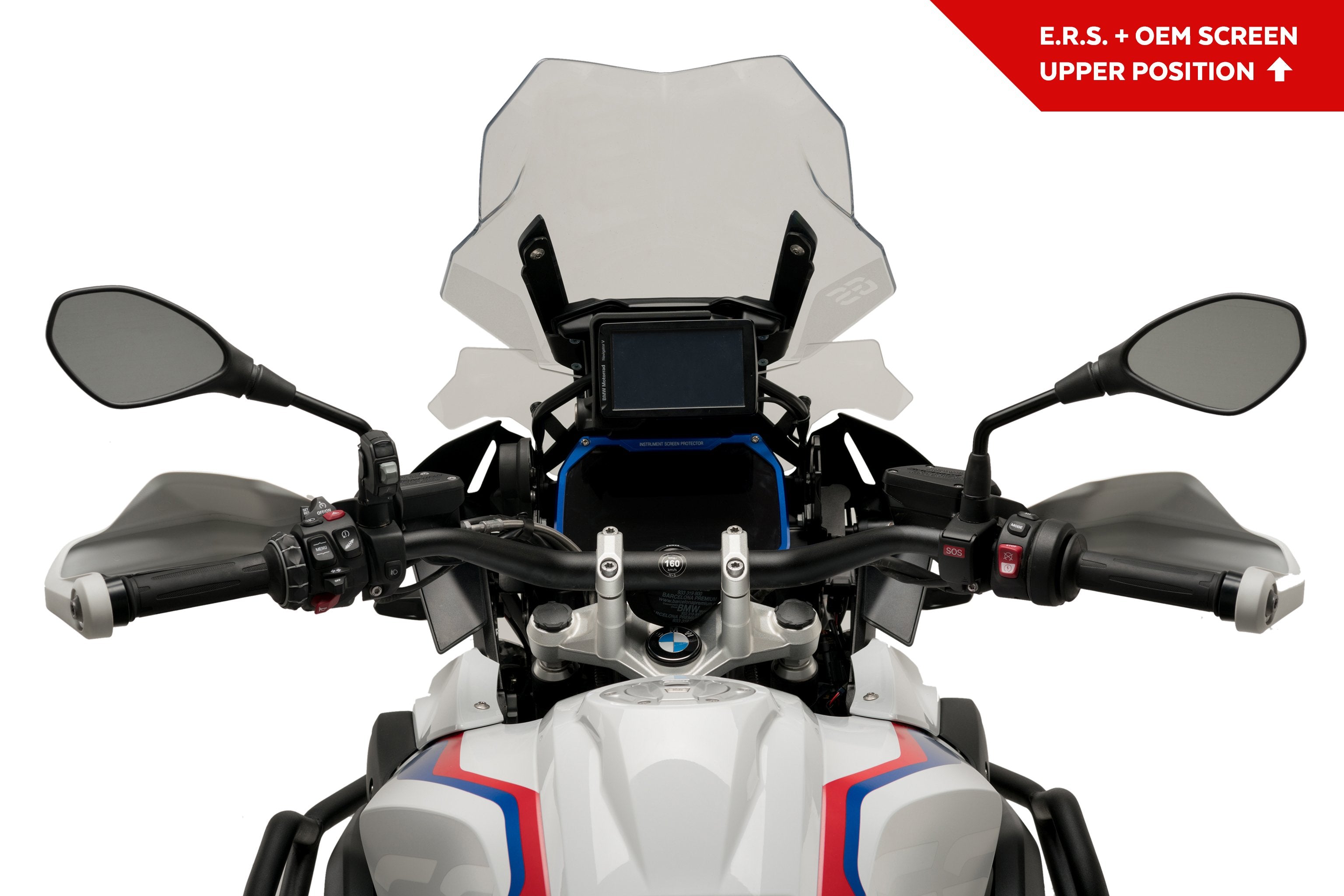 Puig Electronic Screen Mounting System | Black | BMW R 1200 GS Rallye/Exc 2017>2018-Screens-Pyramid Motorcycle Accessories