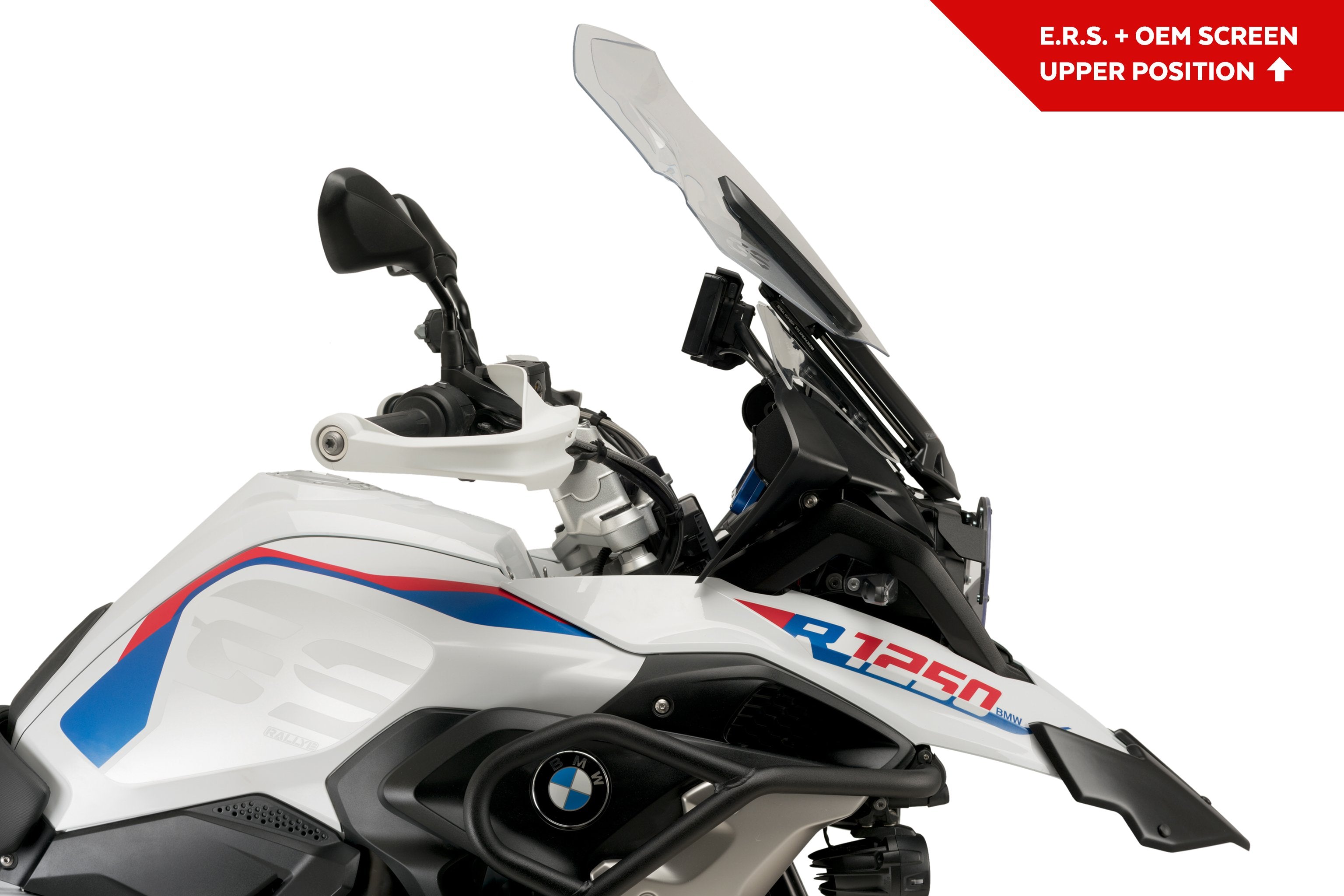 Puig Electronic Screen Mounting System | Black | BMW R 1200 GS Rallye/Exc 2017>2018-Screens-Pyramid Motorcycle Accessories