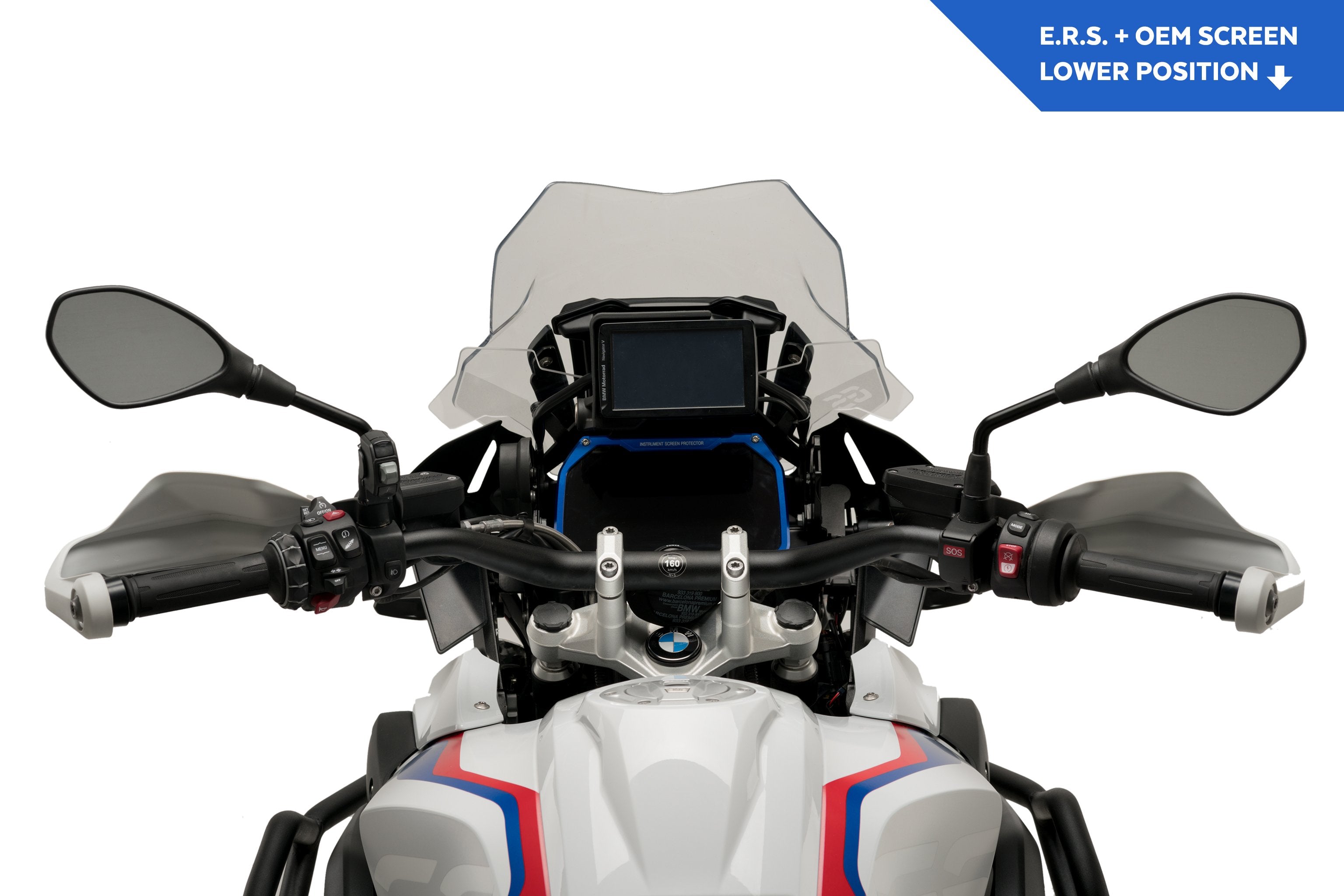 Puig Electronic Screen Mounting System | Black | BMW R 1200 GS Rallye/Exc 2017>2018-Screens-Pyramid Motorcycle Accessories