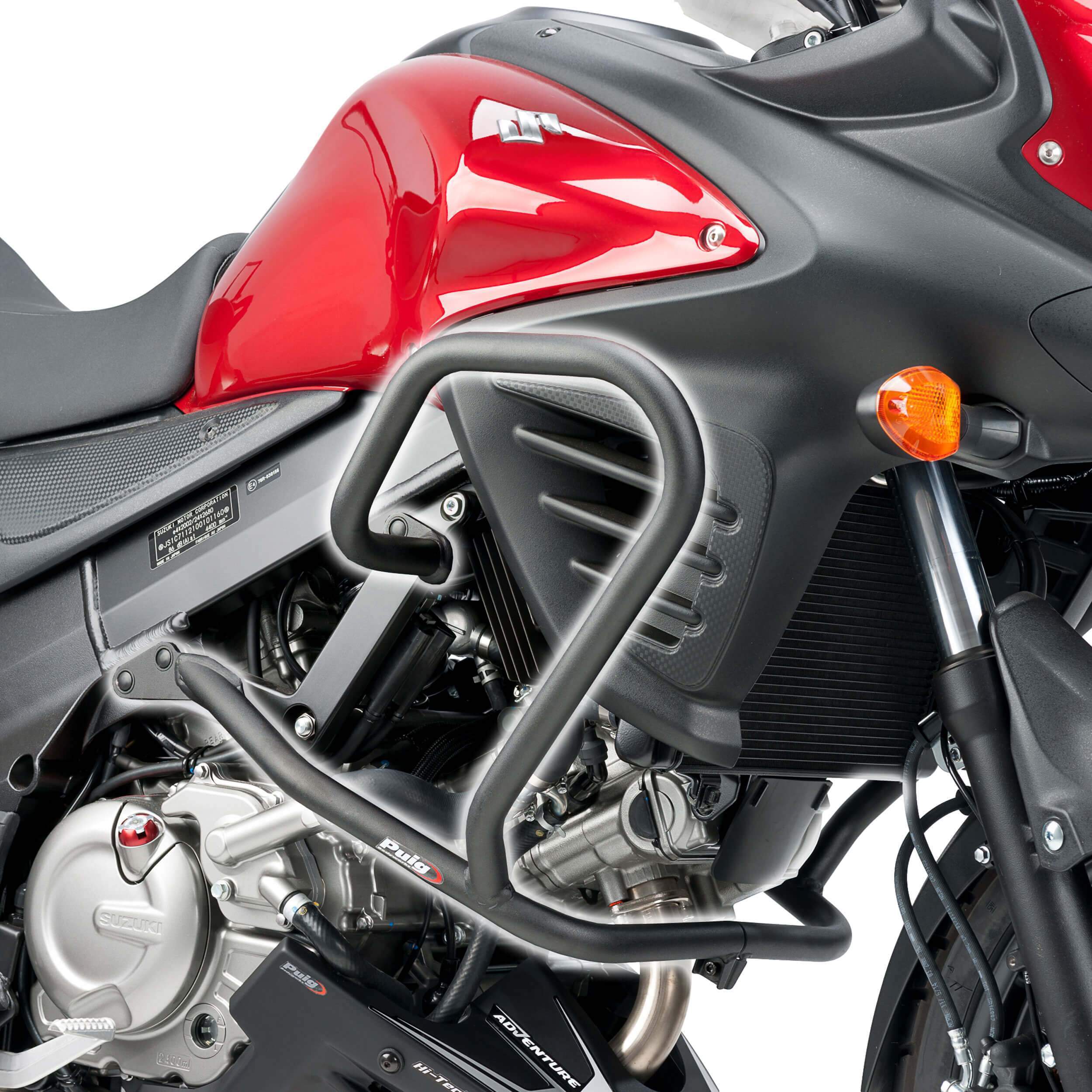 Puig Engine Guards | Black | Suzuki V-Strom 650XT 2004>2013-Engine Guards-Pyramid Motorcycle Accessories