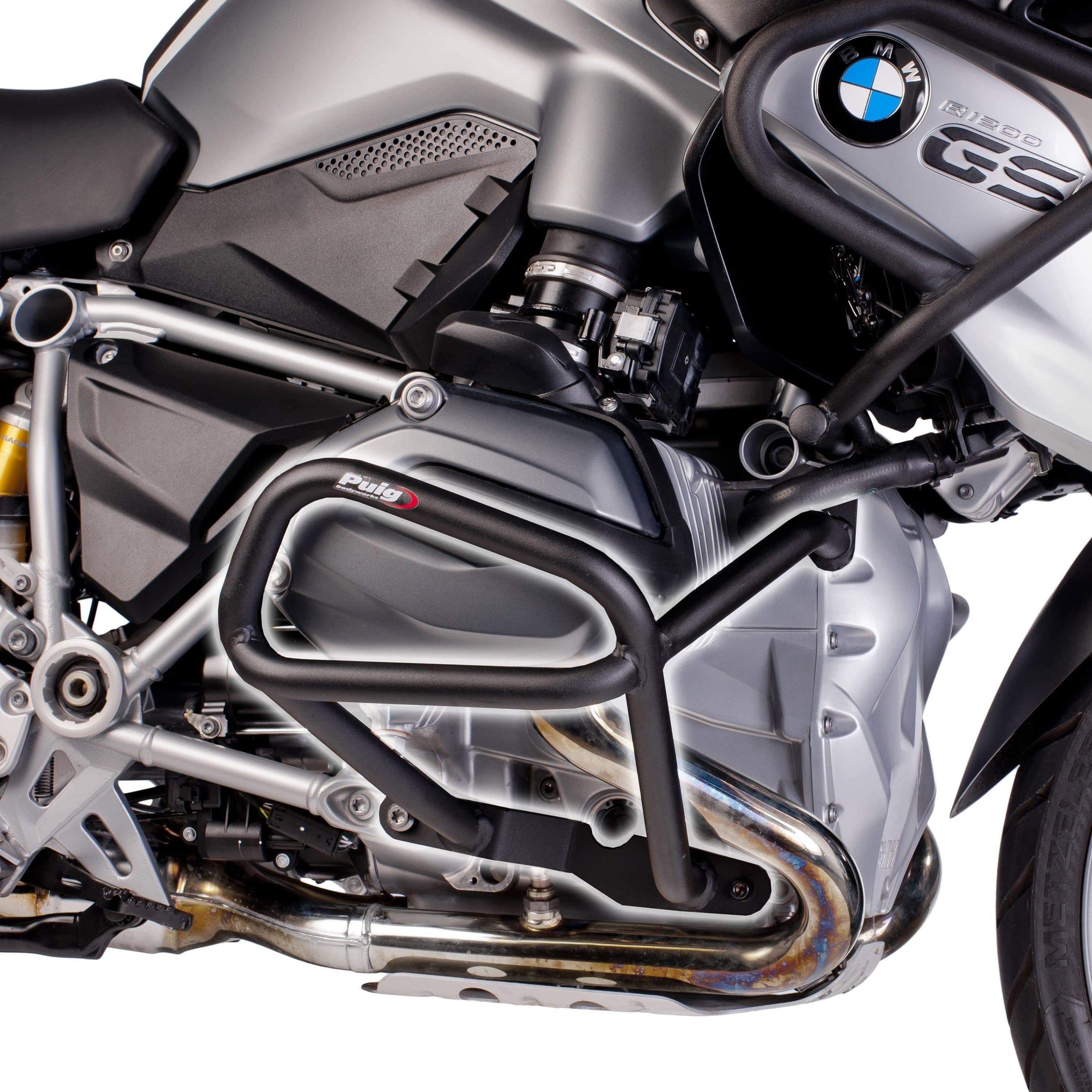 Puig Engine Guards | Low Black | BMW R1200 GS Rallye/Exc 2017>2018-M7543N-Engine Guards-Pyramid Motorcycle Accessories