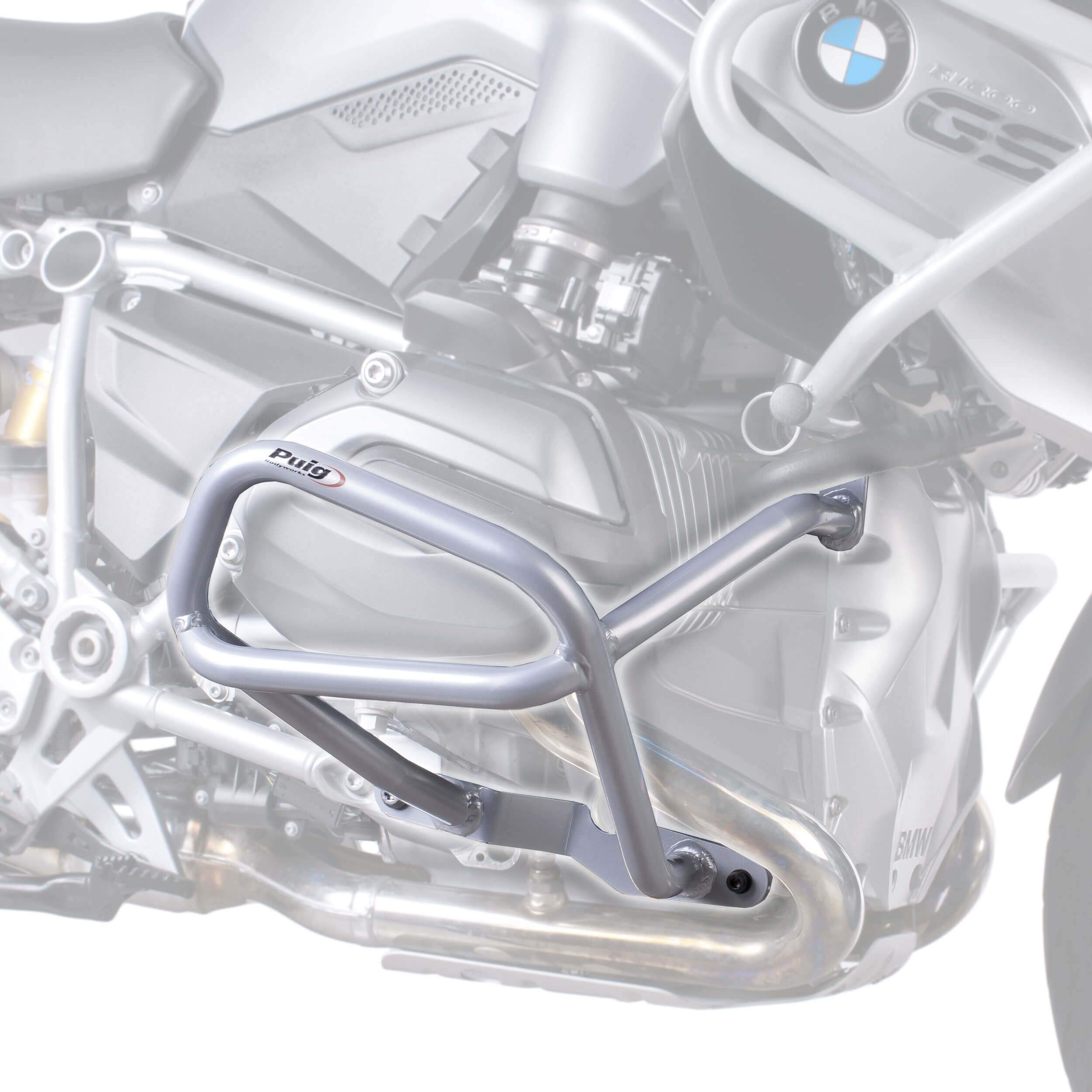 Puig Engine Guards | Low Grey | BMW R1200 GS Rallye/Exc 2017>2018-M7543U-Engine Guards-Pyramid Motorcycle Accessories
