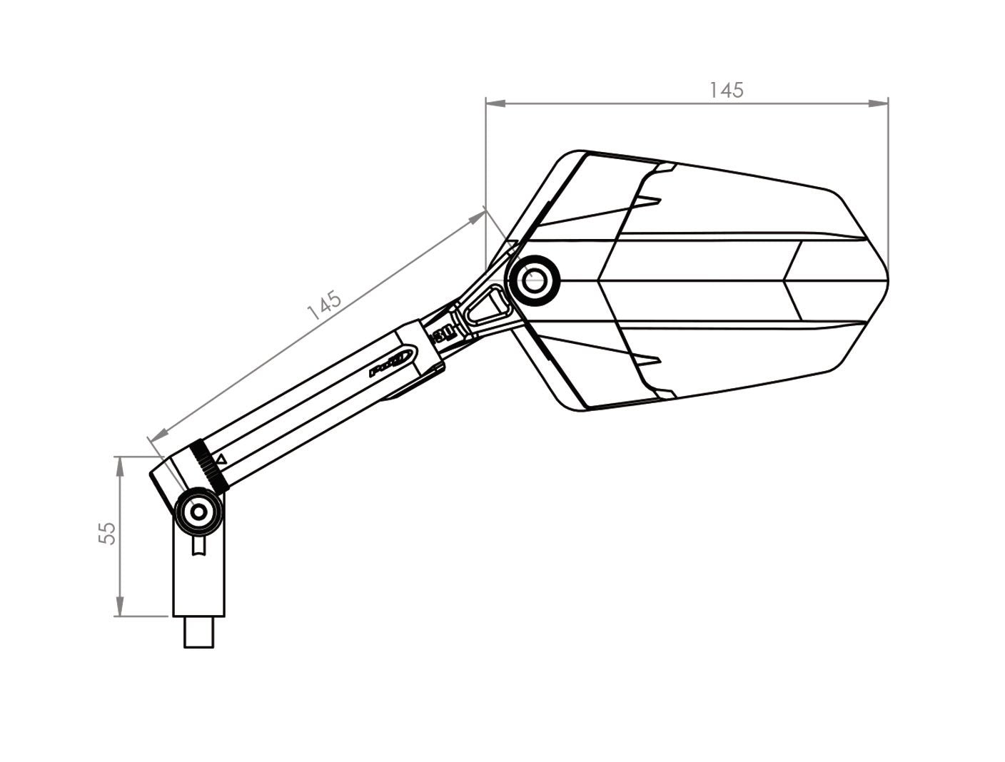 Puig Explorer Mirror Left - M10 Fitment | Aluminium/Aluminium -  Shop name