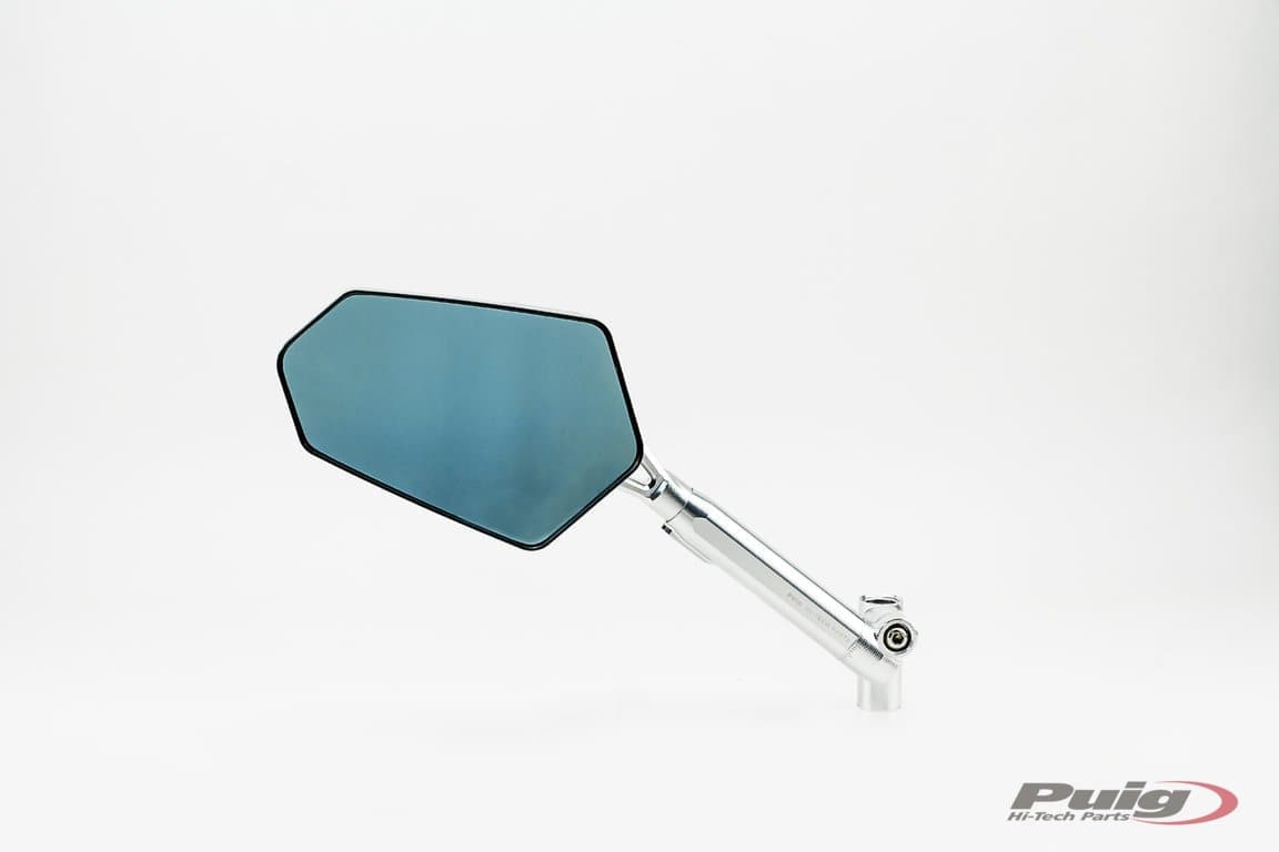 Puig Explorer Mirror Left - M10 Fitment | Aluminium/Black-M014DN-Mirrors-Pyramid Motorcycle Accessories