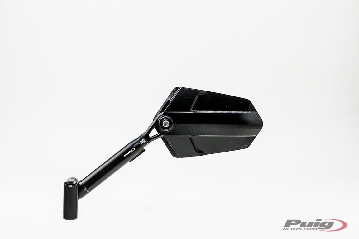 Puig Explorer Mirror Left - M10 Fitment | Black/Black -  Shop name