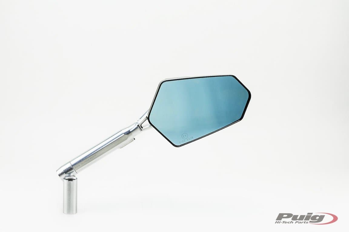Puig Explorer Mirror Right - M10 Fitment | Aluminium/Black-M010DN-Mirrors-Pyramid Motorcycle Accessories
