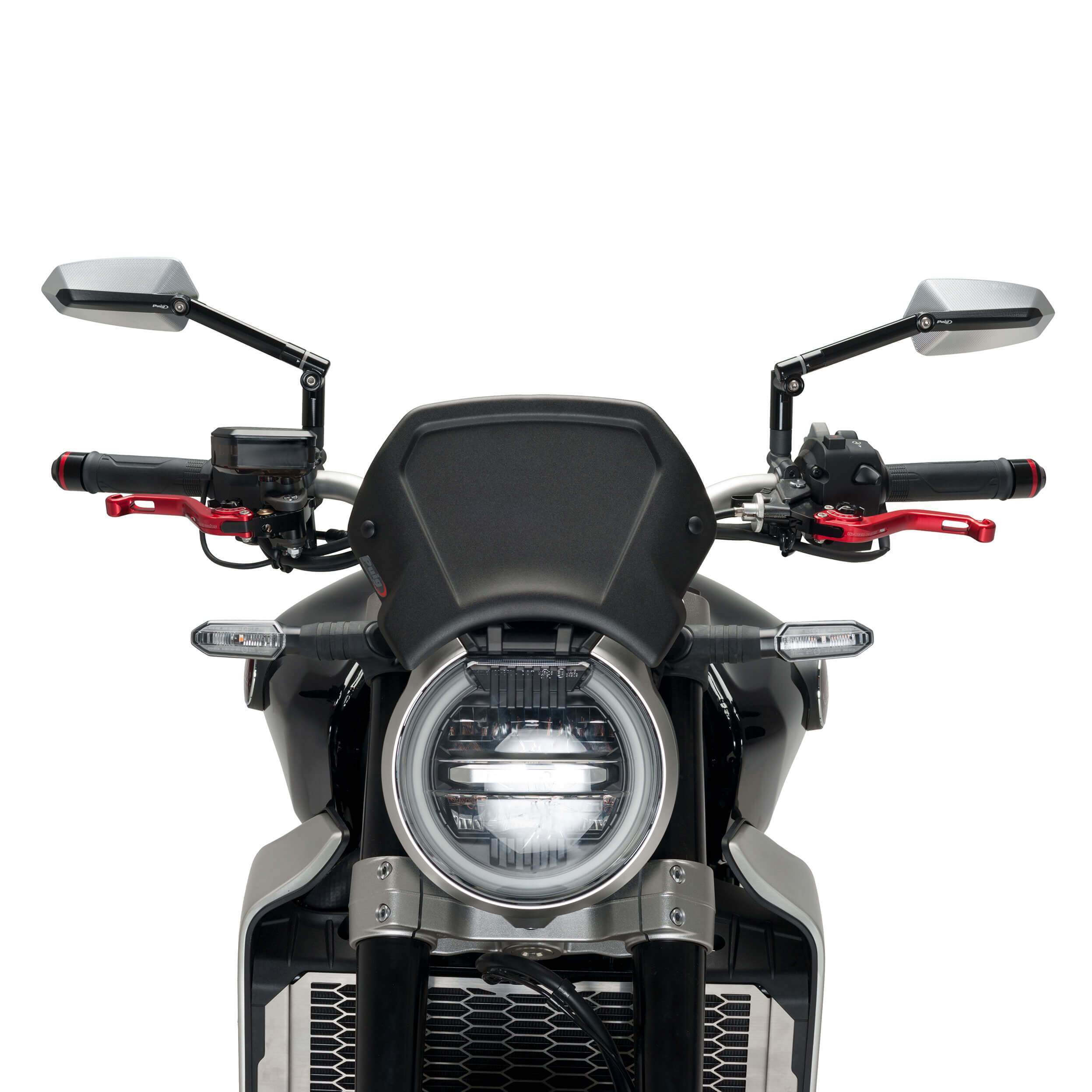 Puig Fly Screen | (Aluminium) Matte Black | Honda CB 650 R 2019>2023-M9803N-Screens-Pyramid Motorcycle Accessories