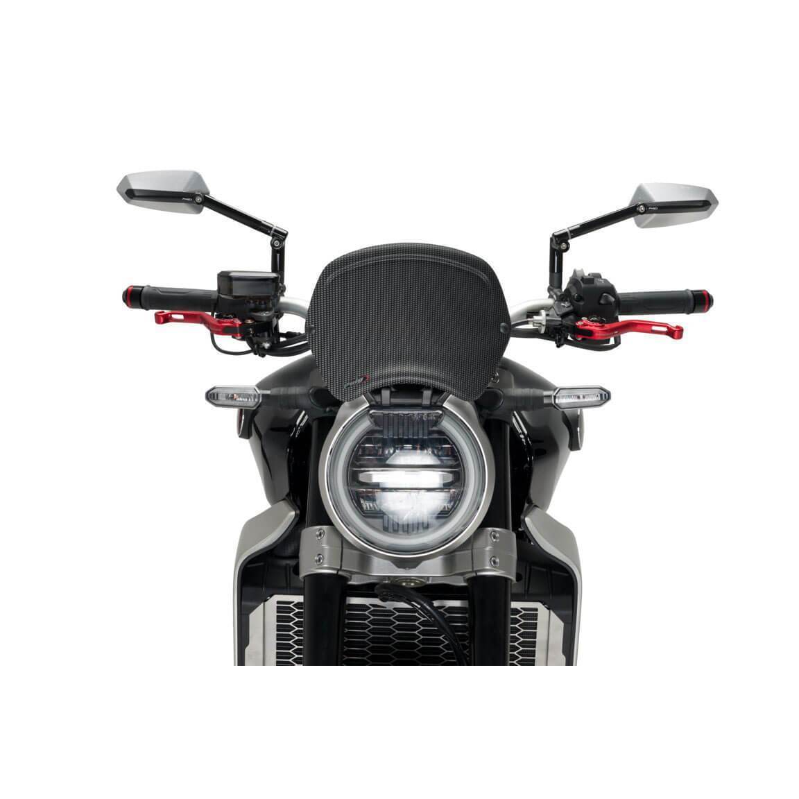 Puig Fly Screen | Carbon Look | Honda CB 650 R 2019>2023-M9768C-Screens-Pyramid Motorcycle Accessories