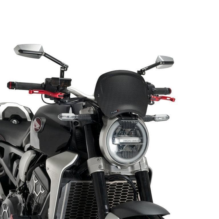 Puig Fly Screen | Carbon Look | Honda CB 650 R 2019>2023-M9768C-Screens-Pyramid Motorcycle Accessories
