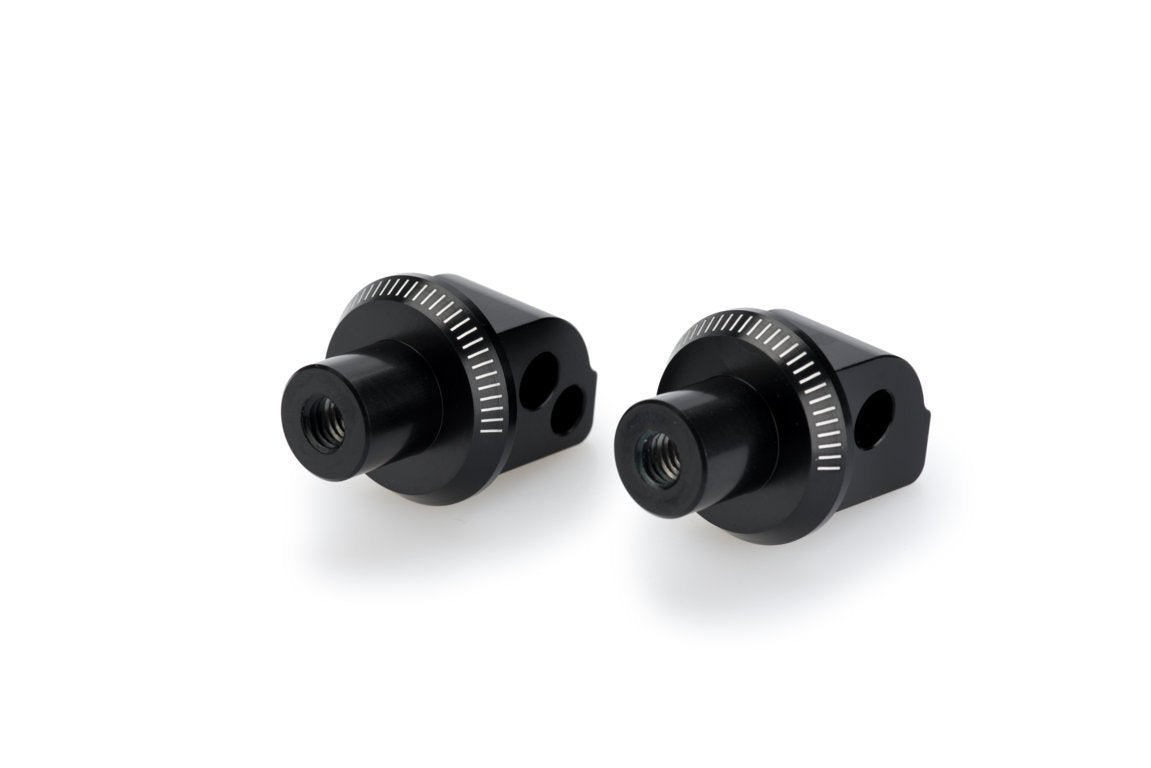 Puig Footpeg Adaptors Passenger | Black | Aprilia Shiver 900 2017>2020 -  Shop name