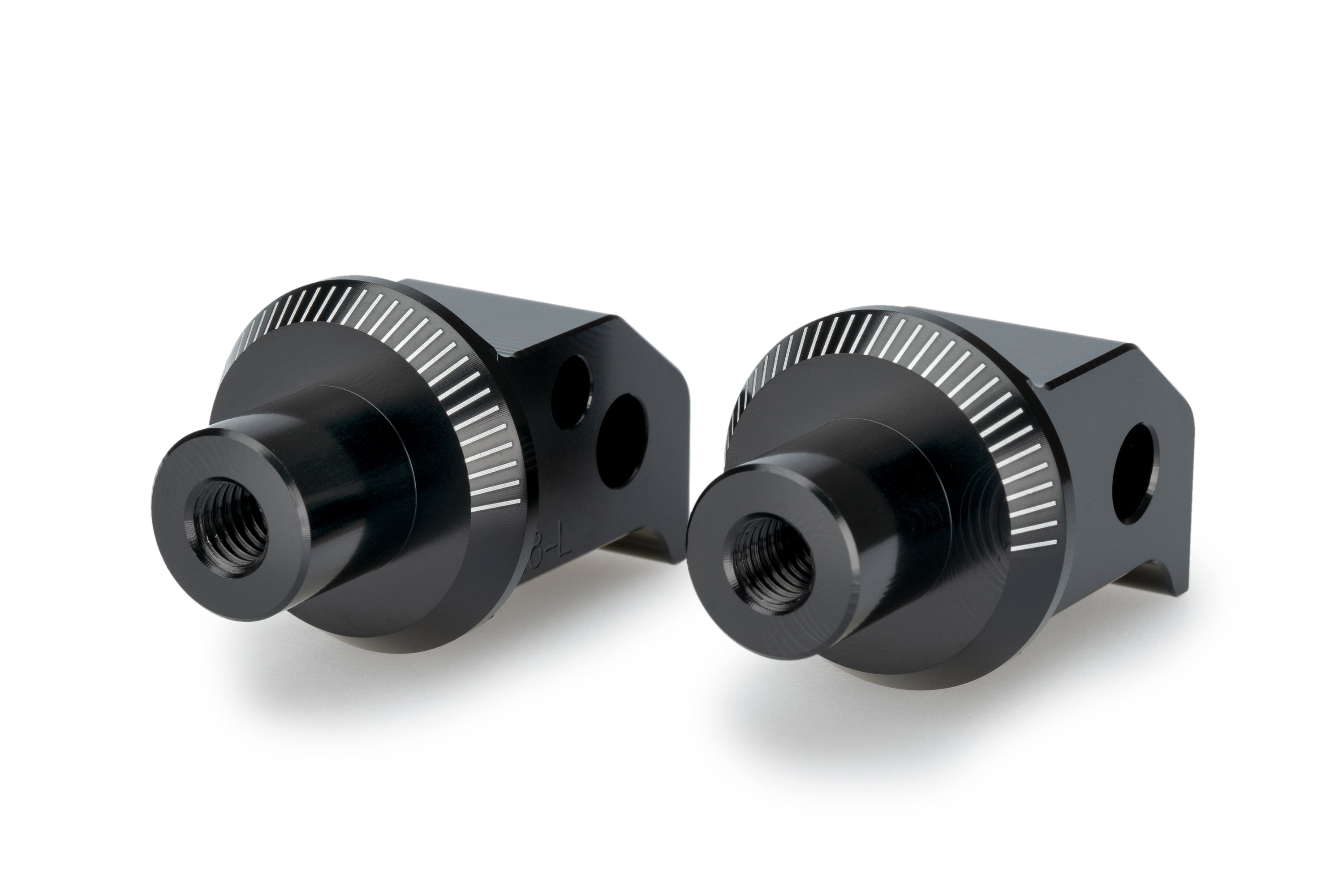 Puig Footpeg Adaptors Passenger | Black | CFMoto 450 NK/800 NK Advanced/Sport 2023>Current-Adaptors-Pyramid Motorcycle Accessories