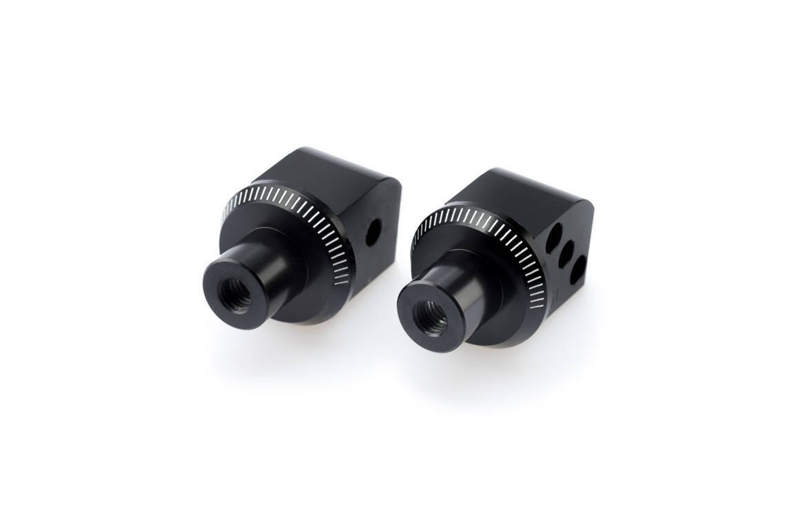 Puig Footpeg Adaptors Passenger | Black | Kawasaki Ninja ZX-6R 2003>Current-Adaptors-Pyramid Motorcycle Accessories