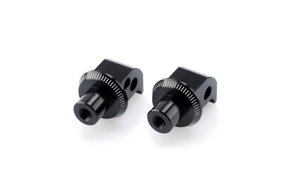 Puig Footpeg Adaptors Passenger | Black | Yamaha TMAX 530 2017>2019-Adaptors-Pyramid Motorcycle Accessories