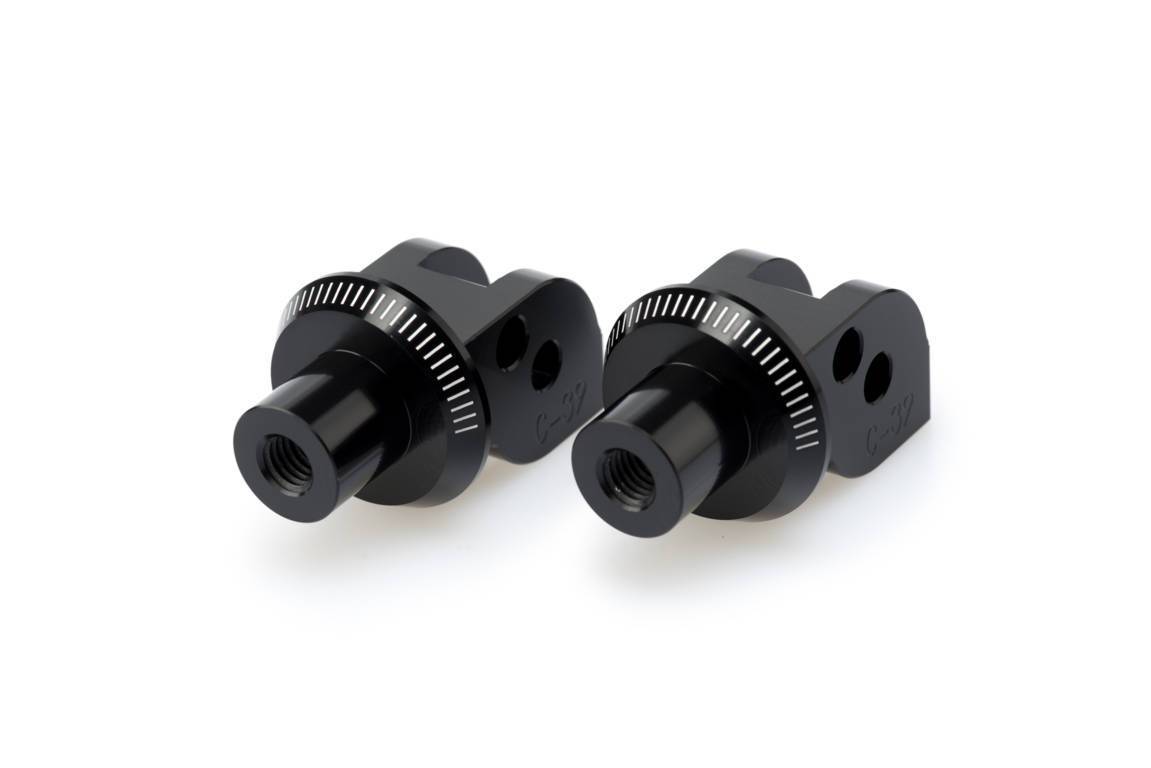 Puig Footpeg Adaptors Rider or Passenger | Black | Ducati Supersport 937/S 2017>2020 -  Shop name