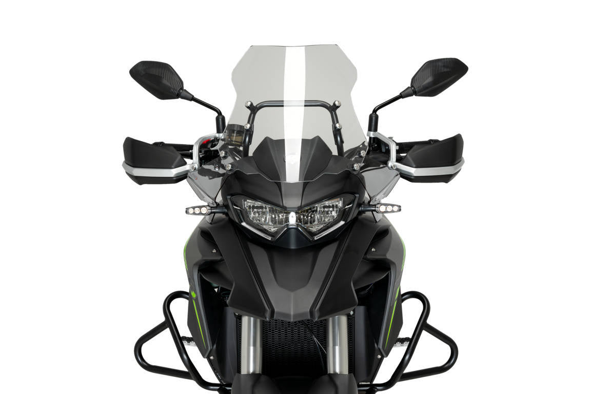 Puig Front Deflectors | Light Smoke | QJ MOTOR SRT 550 On Road/550X Trail/700X Trail 2023>Current-M21772H-Wind Deflectors-Pyramid Motorcycle Accessories