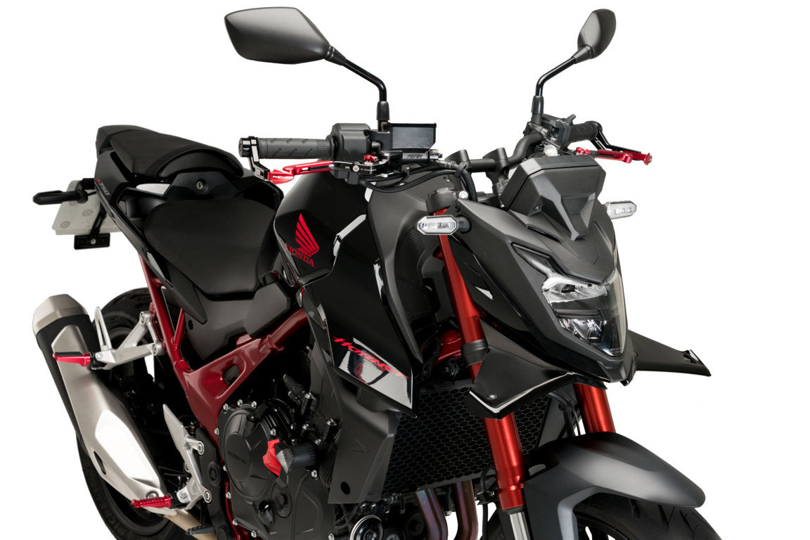 Puig Front Downforce Wings | Gloss Black | Honda CB750 Hornet 2023>2024 -  Shop name