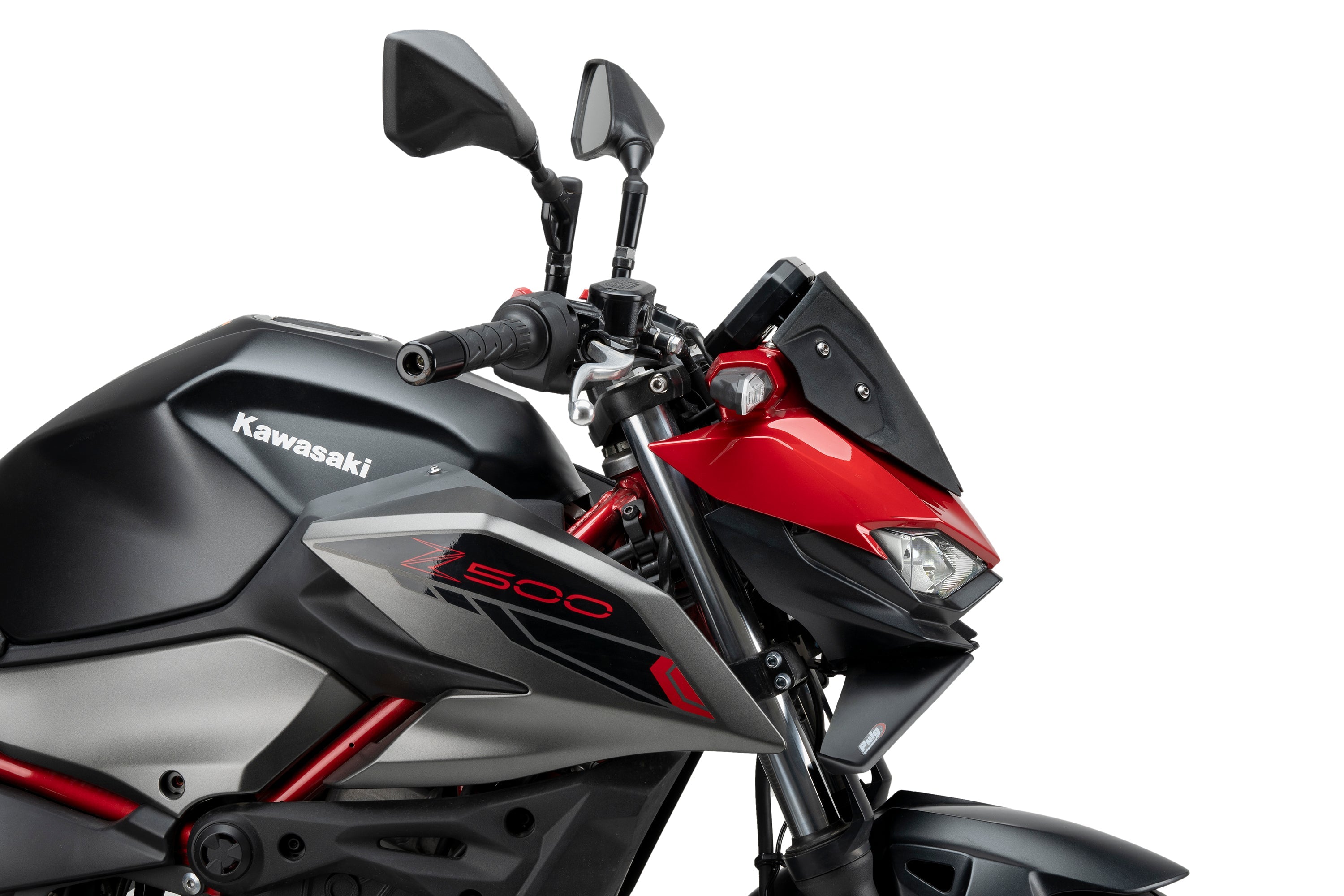 Puig Front Downforce Wings | Matte Black | Kawasaki Z 500 2024>Current -  Shop name