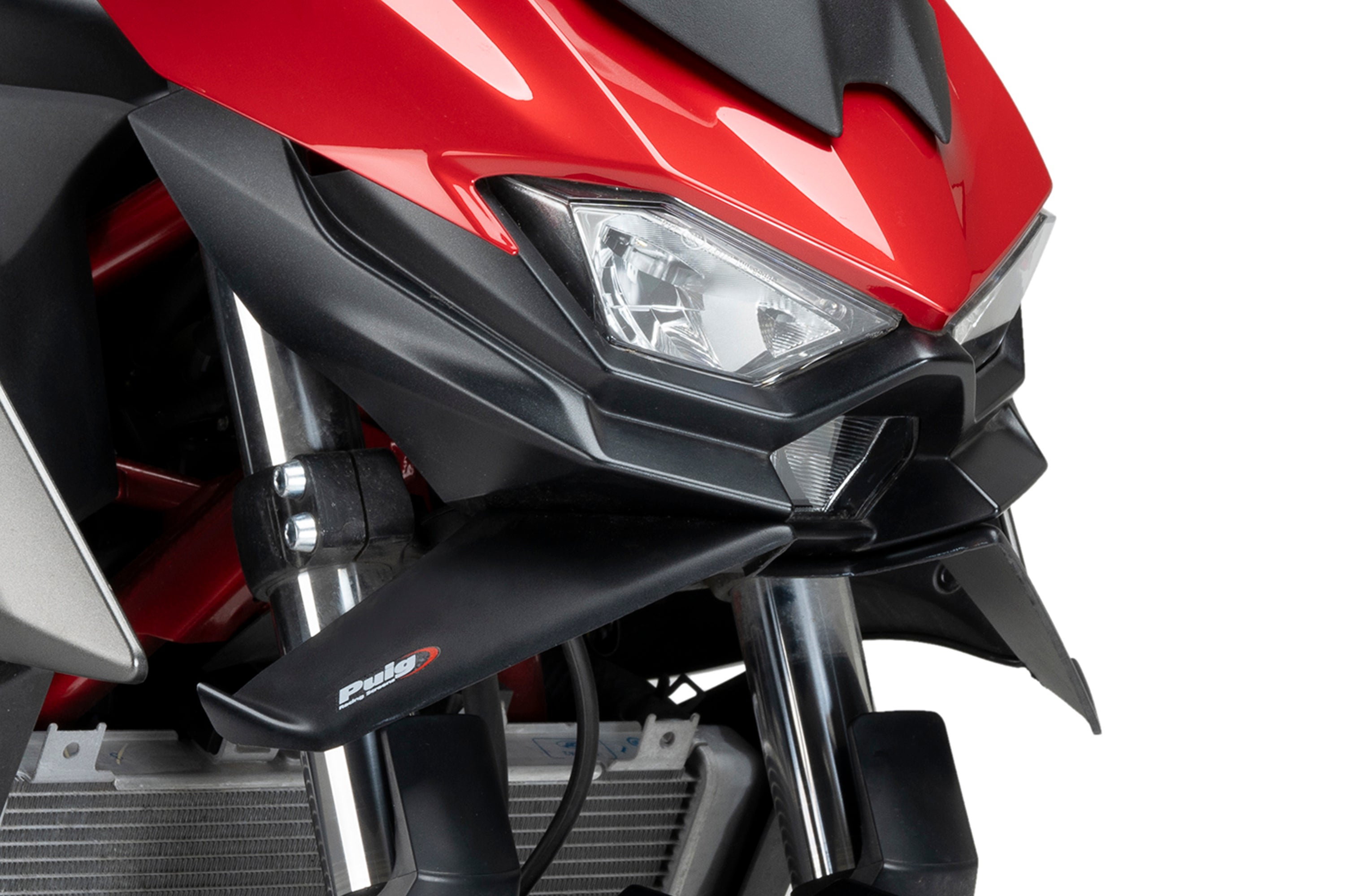 Puig Front Downforce Wings | Matte Black | Kawasaki Z 500 2024>Current -  Shop name