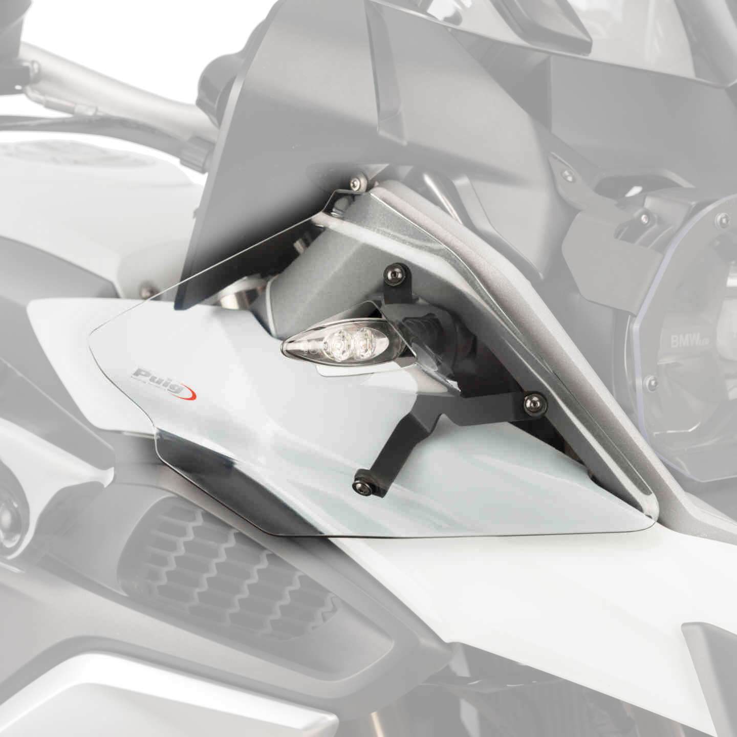 Puig Front Upper Deflectors | Clear | BMW R1250 GS 2018>2024-M9847W-Wind Deflectors-Pyramid Motorcycle Accessories