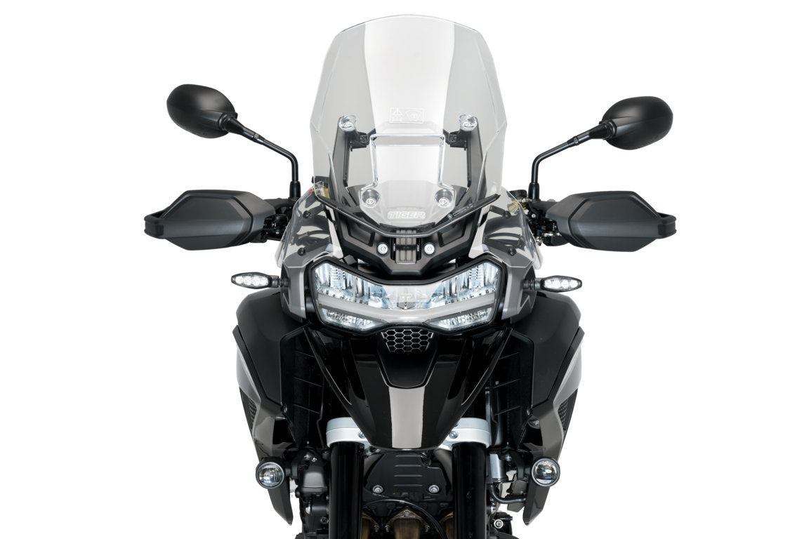 Puig Front Upper Deflectors | Clear | Triumph Tiger 1200 2022>Current-M21407W-Wind Deflectors-Pyramid Motorcycle Accessories