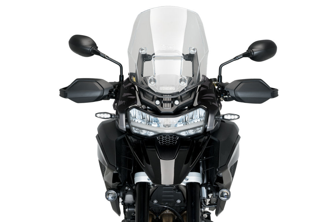 Puig Front Upper Deflectors | Dark Smoke | Triumph Tiger 1200 2022>Current-M21407F-Wind Deflectors-Pyramid Motorcycle Accessories