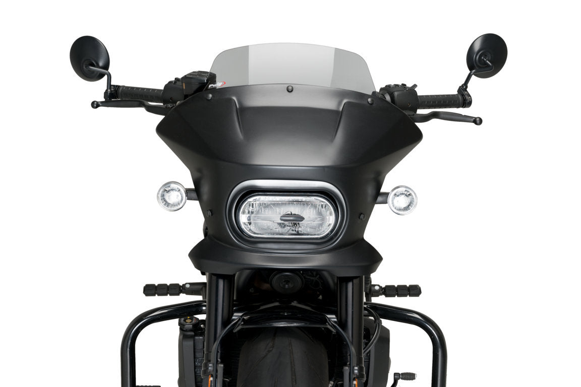 Puig Fury Touring Semifairing | Matte Black/Light Smoke | Harley David