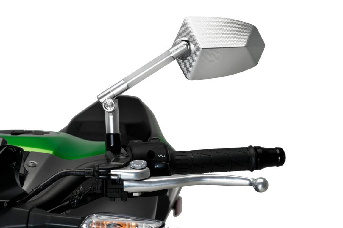 Puig GT.1 Mirror Left - M10 Fitment | Aluminium/Aluminium-M019DD-Mirrors-Pyramid Motorcycle Accessories
