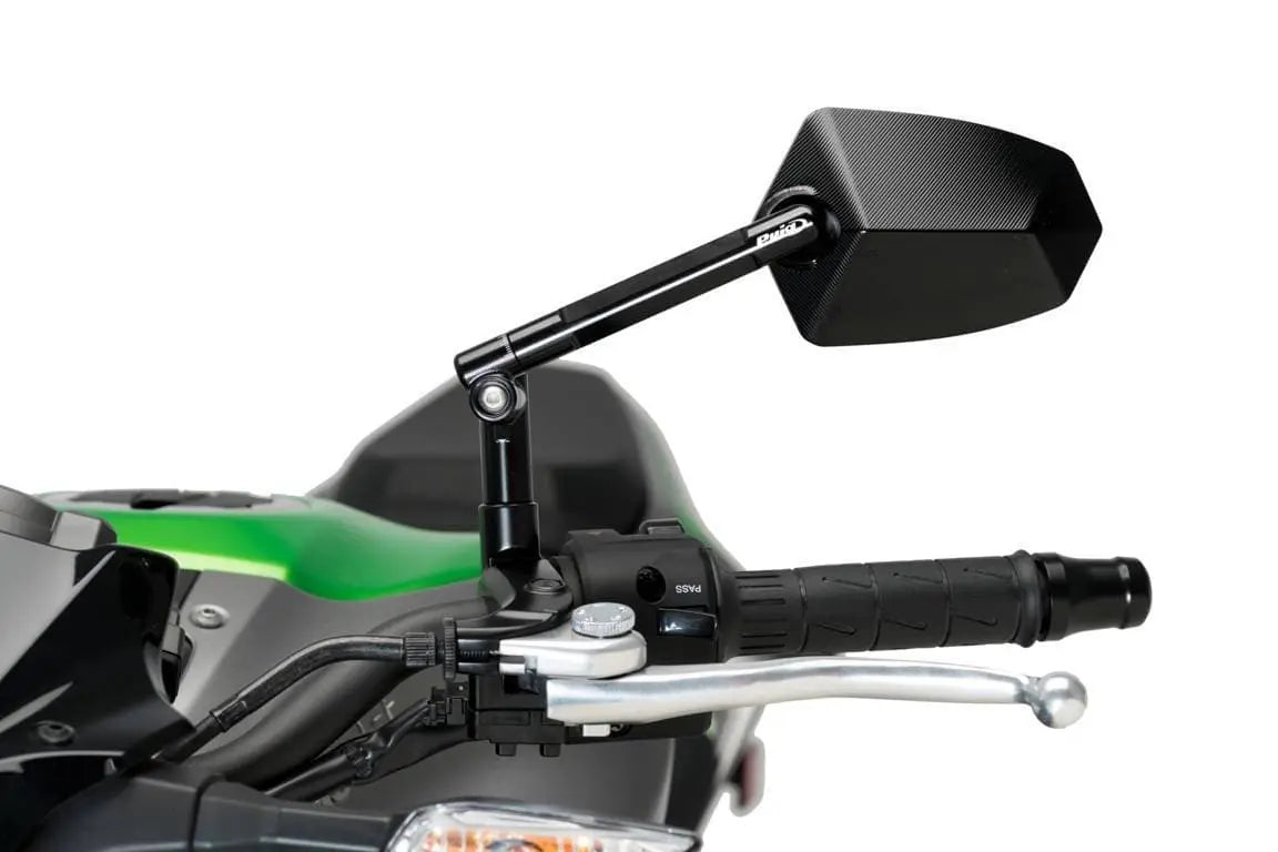 Puig GT.1 Mirror Left - M10 Fitment | Black/Black -  Shop name