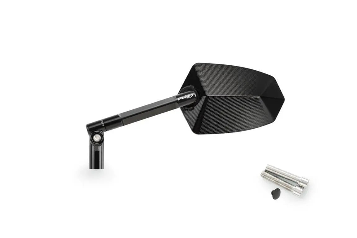 Puig GT.1 Mirror Left - M10 Fitment | Black/Black -  Shop name