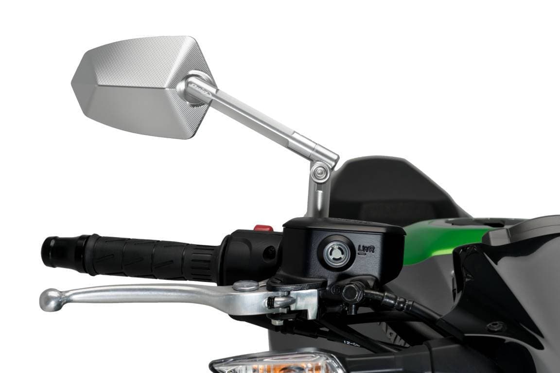 Puig GT.1 Mirror Right - M10 Fitment | Aluminium/Aluminium-M020DD-Mirrors-Pyramid Motorcycle Accessories